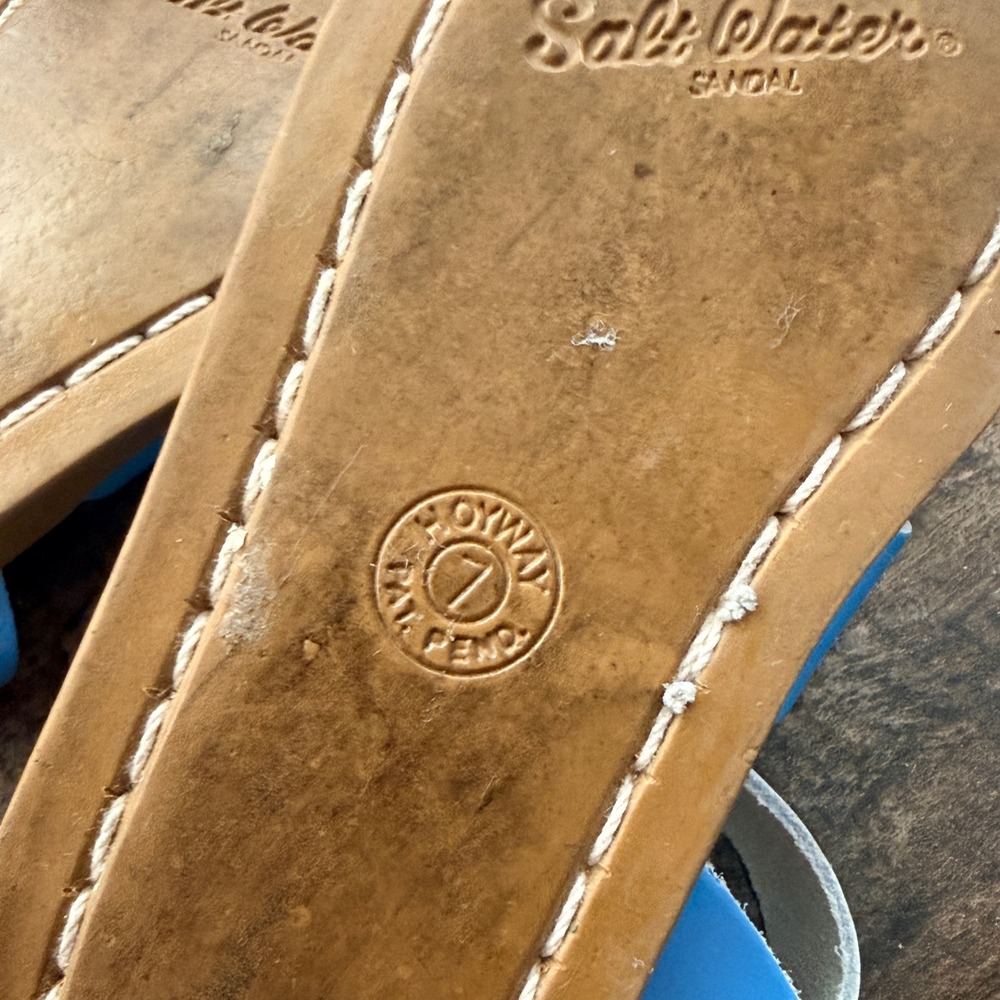 Salt Water by Hoy Toddler Original Shiny Waterproof Sandals, Turquoise, 7 - Picture 8 of 8